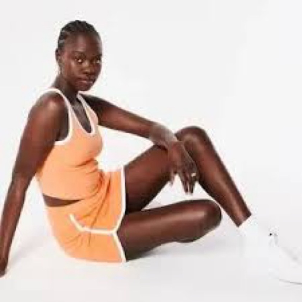 Hollister Matching Orange Tank & Skirt XS Y2K